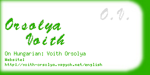 orsolya voith business card
